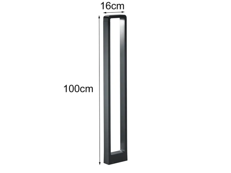 LED Pollerleuchte 3er Set Anthrazit Höhe 100cm IP54 - Außenleuchten Wegeleuchten