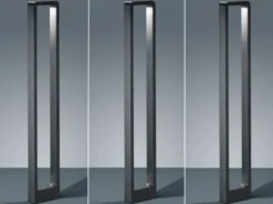 LED Pollerleuchte 3er Set Anthrazit Höhe 100cm IP54 - Außenleuchten Wegeleuchten