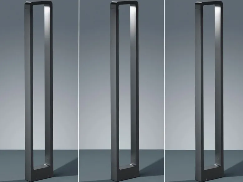 LED Pollerleuchte 3er Set Anthrazit Höhe 100cm IP54 - Außenleuchten Wegeleuchten