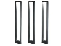 LED Pollerleuchte 3er Set Anthrazit Höhe 100cm IP54 - Außenleuchten Wegeleuchten