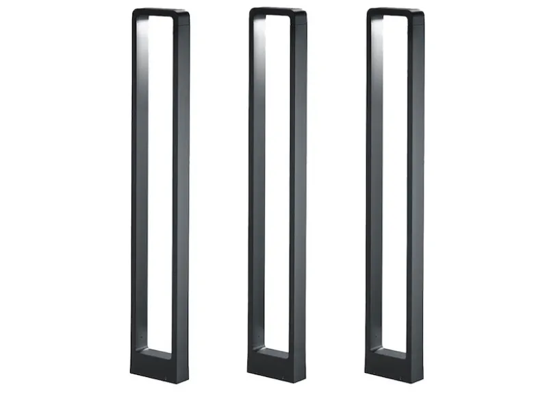 LED Pollerleuchte 3er Set Anthrazit Höhe 100cm IP54 - Außenleuchten Wegeleuchten