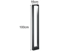 LED Pollerleuchte 2er Set Anthrazit Höhe 100cm IP54 - Außenleuchten Wegeleuchten