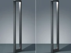 LED Pollerleuchte 2er Set Anthrazit Höhe 100cm IP54 - Außenleuchten Wegeleuchten