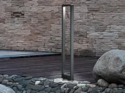 LED Pollerleuchte 2er Set Anthrazit Höhe 100cm IP54 - Außenleuchten Wegeleuchten