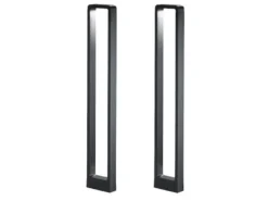 LED Pollerleuchte 2er Set Anthrazit Höhe 100cm IP54 - Außenleuchten Wegeleuchten