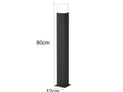 LED Pollerleuchte HUDSON in Anthrazit Höhe 80cm IP44 - Außenleuchte Wegeleuchte