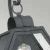 LED Rustikale Außenwand Laterne hängend sechseckig, Schwarz Höhe 48cm