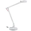LED Schreibtischlampe AMSTERDAM Weiß, auch zum Klemmen, Höhe max. 90cm