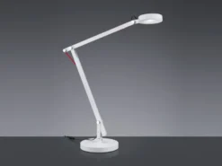 LED Schreibtischlampe AMSTERDAM Weiß, auch zum Klemmen, Höhe max. 90cm