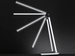 LED Schreibtischlampe BRIGHT Silber dimmbar & Tageslicht, Höhe 79cm