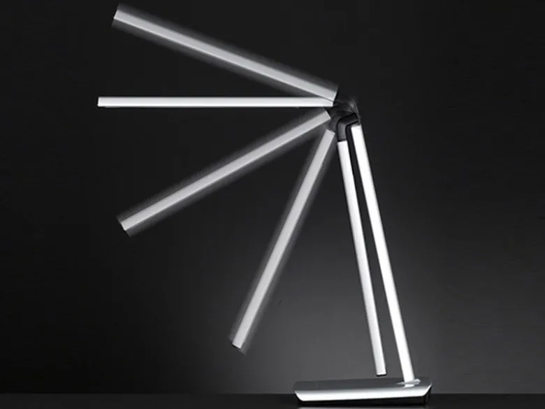 LED Schreibtischlampe BRIGHT Silber dimmbar & Tageslicht, Höhe 79cm