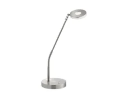 LED Schreibtischlampe DENT Silber mit Dimmer, Höhe 60cm