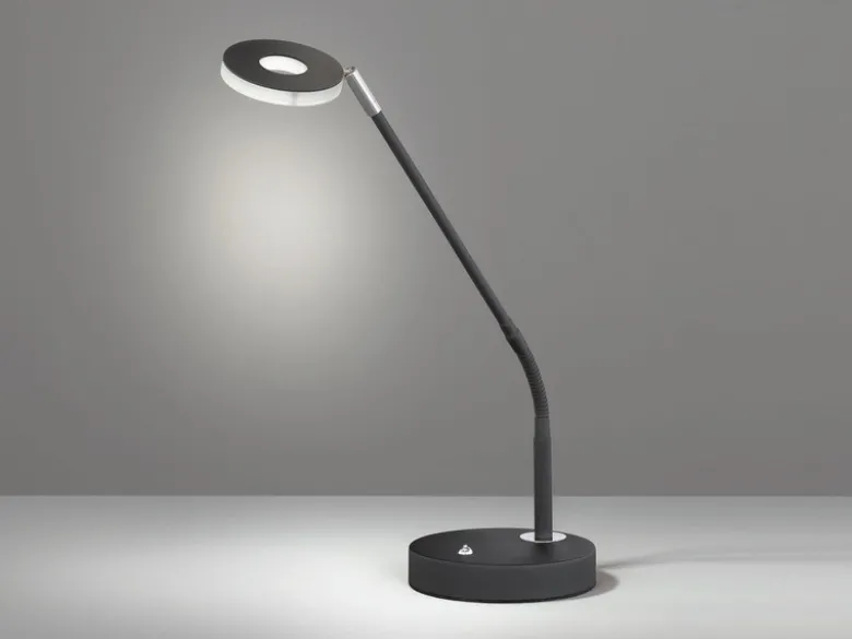 LED Schreibtischlampe DENT Schwarz mit Dimmer, Höhe 60cm