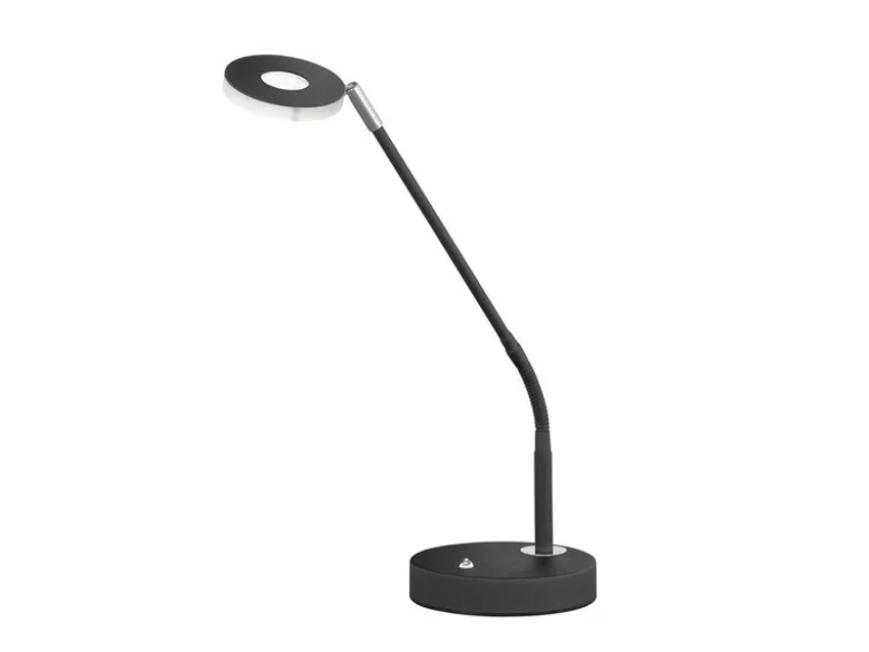 LED Schreibtischlampe DENT Schwarz mit Dimmer, Höhe 60cm