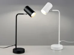 LED Schreibtischlampe in Schwarz matt, Spot schwenkbar, Höhe 45cm