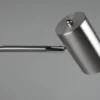 LED Schreibtischlampe in Silber matt, Spot schwenkbar, Höhe 45cm