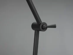 LED Schreibtischlampe mit Gelenkarm Metallschirm in Schwarz, Höhe 50cm