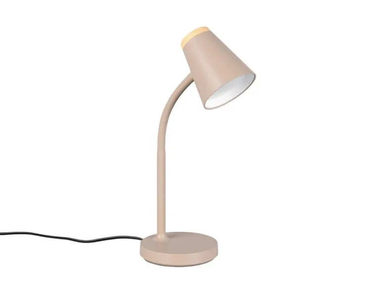 LED Schreibtischlampe PONGO Beige flexibel biegsam, Höhe 36cm