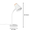 LED Schreibtischlampe PONGO Weiß flexibel biegsam, Höhe 36cm
