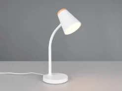 LED Schreibtischlampe PONGO Weiß flexibel biegsam, Höhe 36cm