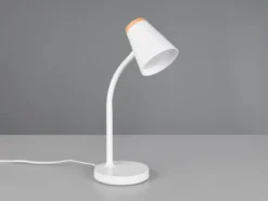 LED Schreibtischlampe PONGO Weiß flexibel biegsam, Höhe 36cm