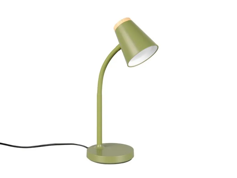 LED Schreibtischlampe PONGO Grün flexibel biegsam, Höhe 36cm