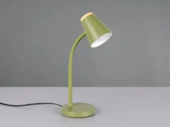 LED Schreibtischlampe PONGO Grün flexibel biegsam, Höhe 36cm