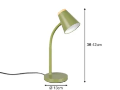 LED Schreibtischlampe PONGO Grün flexibel biegsam, Höhe 36cm