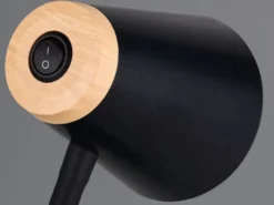 LED Schreibtischlampe PONGO Schwarz flexibel biegsam, Höhe 36cm