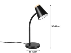 LED Schreibtischlampe PONGO Schwarz flexibel biegsam, Höhe 36cm