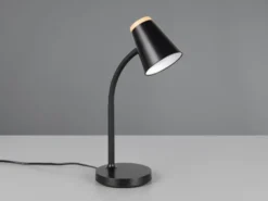 LED Schreibtischlampe PONGO Schwarz flexibel biegsam, Höhe 36cm