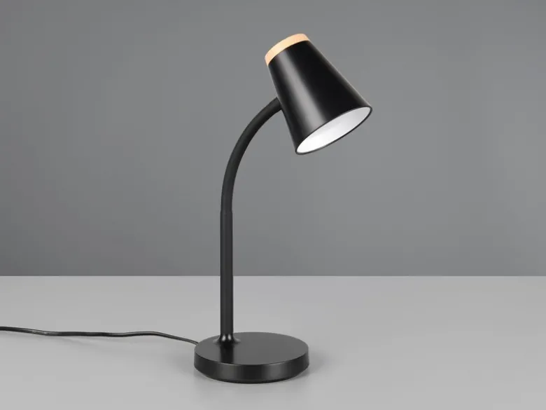LED Schreibtischlampe PONGO Schwarz flexibel biegsam, Höhe 36cm