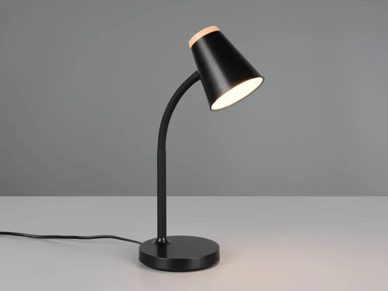 LED Schreibtischlampe PONGO Schwarz flexibel biegsam, Höhe 36cm