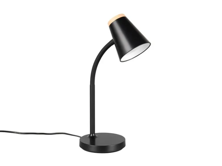 LED Schreibtischlampe PONGO Schwarz flexibel biegsam, Höhe 36cm