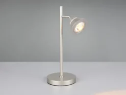 LED Schreibtischlampe ROMEO dimmbar mit schwenkbarem Spot Silber, Höhe 40cm