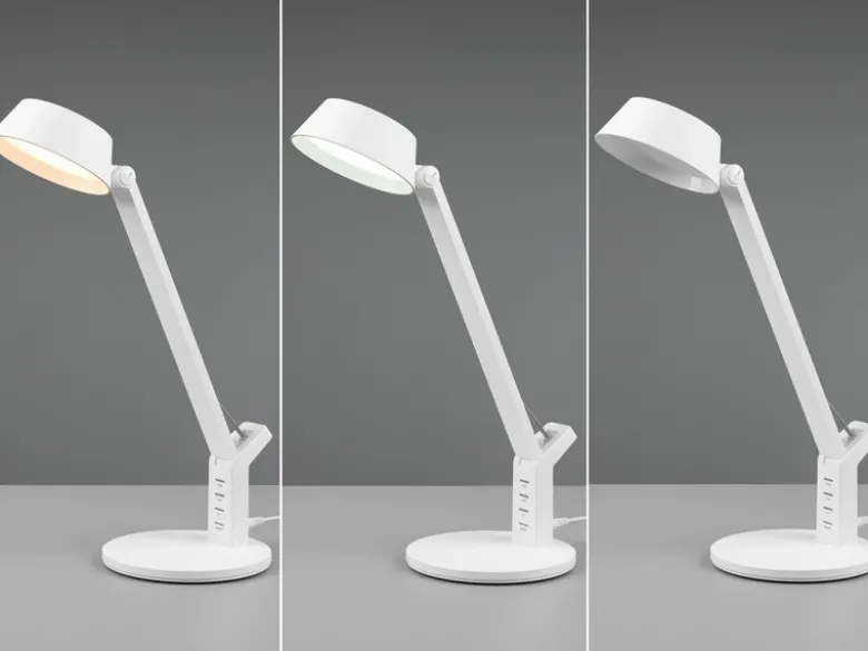 LED Schreibtischleuchte AVA dimmbar, mit USB Ladefunktion & Tageslicht, 40cm