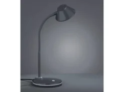 LED Schreibtischleuchte BERRY flexibel, Kunststoff Titan, 33cm hoch