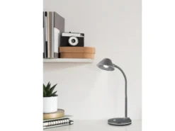 LED Schreibtischleuchte BERRY flexibel, Kunststoff Titan, 33cm hoch