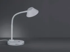 LED Schreibtischleuchte BERRY flexibel, Kunststoff Weiß, 33cm hoch