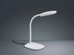 LED Schreibtischleuchte BOA in Weiß mit Flex Gelenk & 4-fach Dimmer, 36cm