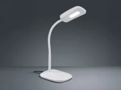 LED Schreibtischleuchte BOA in Weiß mit Flex Gelenk & 4-fach Dimmer, 36cm