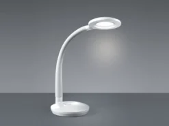 LED Schreibtischleuchte COBRA Weiß, Flexgelenk & Sensordimmer, Höhe 32cm
