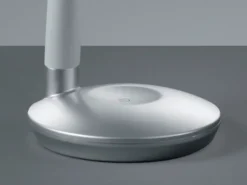 LED Schreibtischleuchte COBRA Silber, Flexgelenk & Sensordimmer, Höhe 32cm