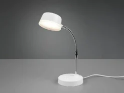 LED Schreibtischleuchte KIKO flexibel, Kunststoff Weiß, 34cm hoch
