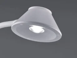 LED Schreibtischleuchten 2er SET flexibel, Kunststoff Weiß, 33cm hoch
