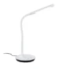 LED Schreibtischleuchte POLO Weiß matt dimmbar 41cm hoch mit Flexgelenk