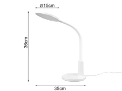 LED Schreibtischleuchte SALLY Flexibel dimmbar Weiß, Höhe 36cm