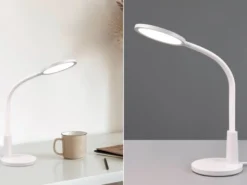 LED Schreibtischleuchte SALLY Flexibel dimmbar Weiß, Höhe 36cm