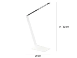 LED Schreibtischleuchte TRAVIS mit USB Ladefunktion, Weiß, Höhe 71cm