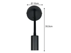 LED Schwanenhals Leselampe Schwarz mit Schalter, Breite 10cm